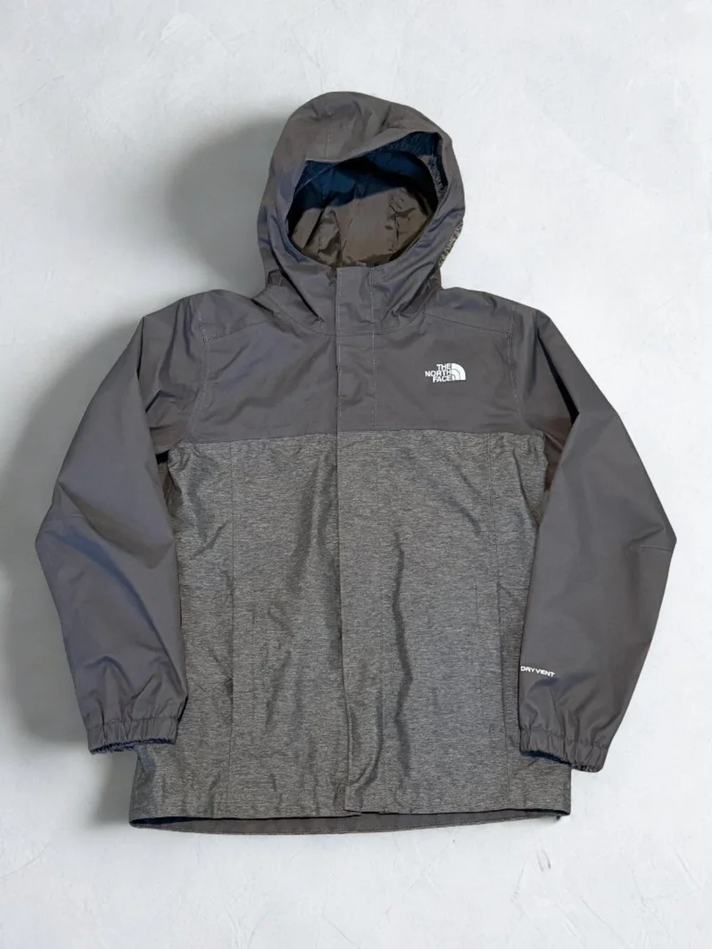 The North Face Boys Small Black Gray Rain Jacket Coat - Picture 1 of 11